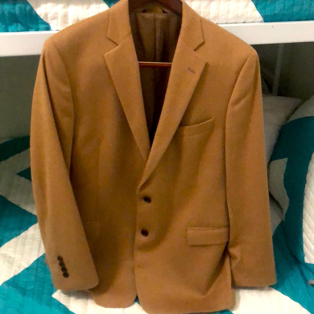 Brooks Brothers tan camelhair blazer
